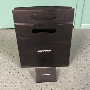 BNWOT SAINT LAURENT EMPTY PAPER SHOPPING BAG WITH MATCHING ENVELOPE FOR A CARD
